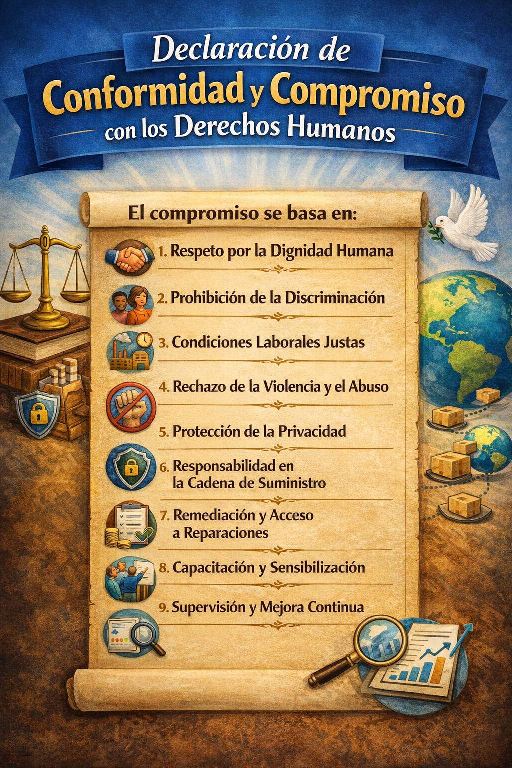 Declaración de conformidad y compromiso con los derechos humanos